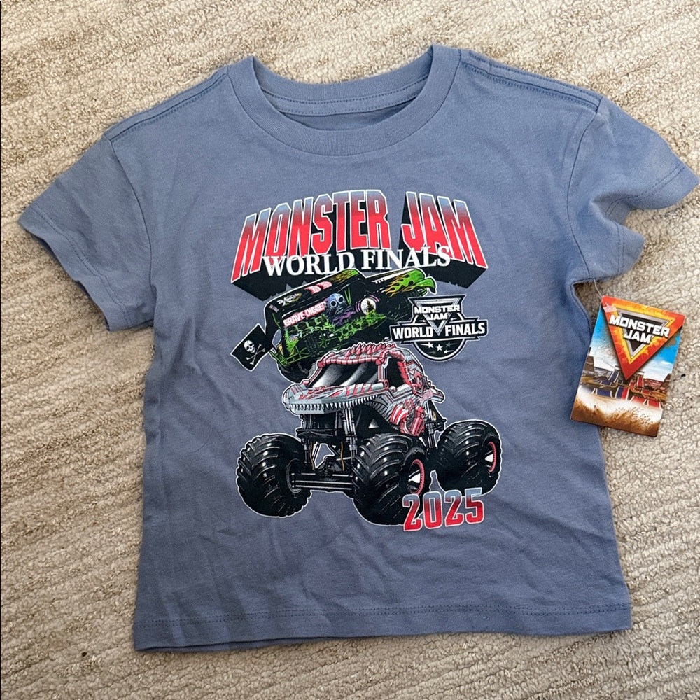 Monster Jam World Finals 2025 Boys Graphic Tee - Blue